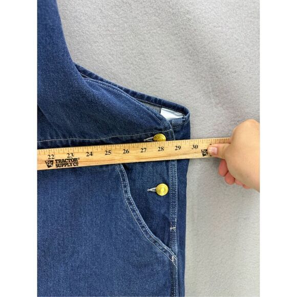 Carhartt Mens Blue Denim Loose Fit Adjustable Carpenter Bib Overalls Size 54x34 - Picture 6 of 8